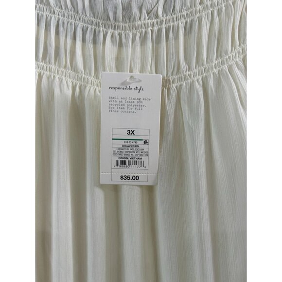 NWT Women's Sheer Chiffon Maxi Dress - a New Day Cream 3X - Picture 4 of 5